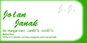 jolan janak business card
